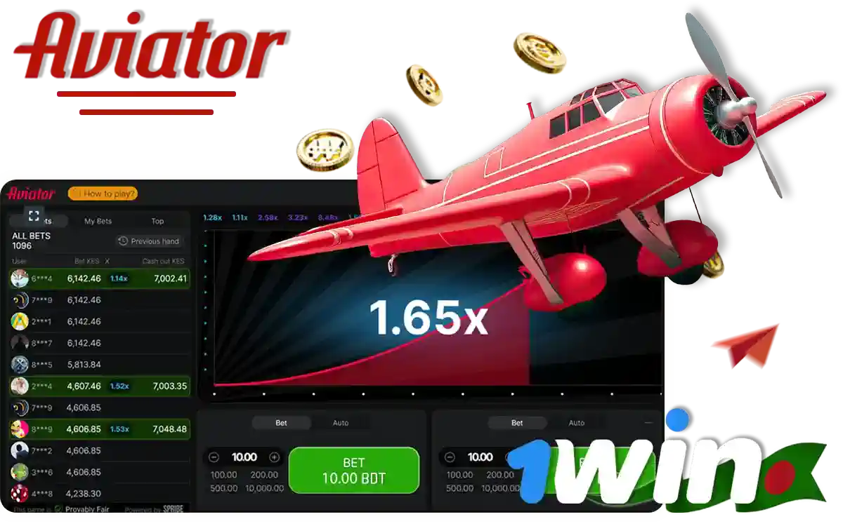 1win Aviator game in Bangladesh.
